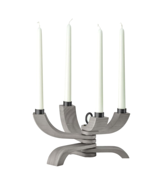 Design House Stockholm - Nordic Light 4 arm candle holder grey