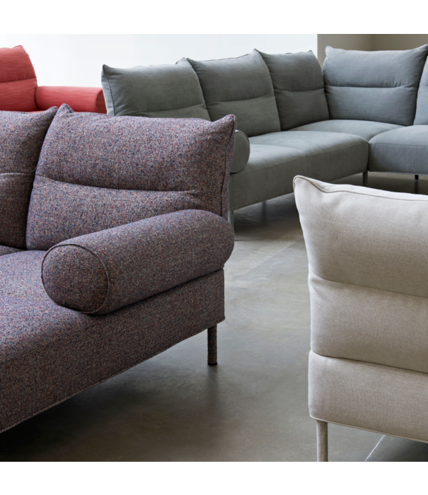 Hay  Hay - Pandarine 2 seater sofa with cylindrical armrest