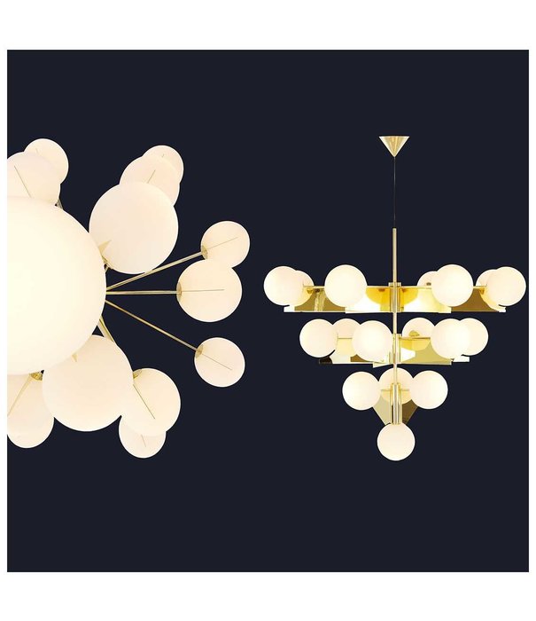 Tom Dixon  Tom Dixon - Plane chandelier gold Ø106