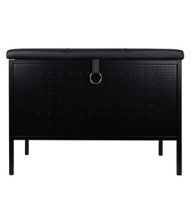 Maze  Frank Storage Bench black, black leather