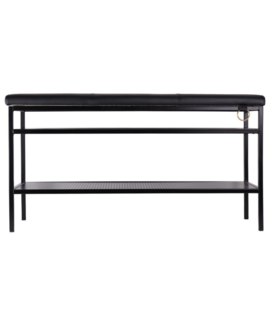 Maze - Nancy bench black - black leather