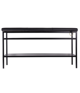 Maze - Nancy bench black - black leather