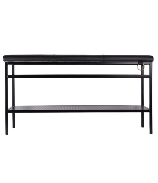 Maze  Maze - Nancy bench black - black leather