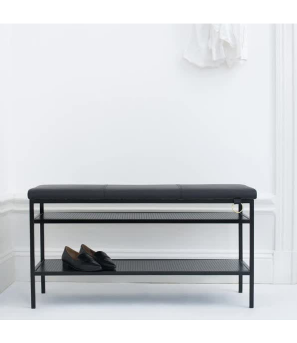 Maze  Maze - Nancy bench black - black leather