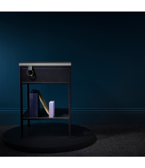 Maze  Maze Nancy Shoe Shelf Bank zwart, zwart leer