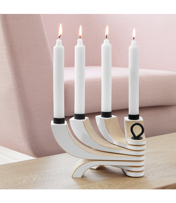 Design House Stockholm  Design House Stockholm - Nordic Light 4 arm candle holder white