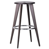 Vitra Tabouret Haut Bar Stool  dark oak H78