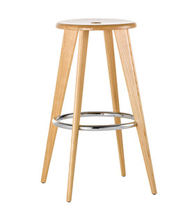 Vitra Tabouret Haut Barkruk naturel eiken H78