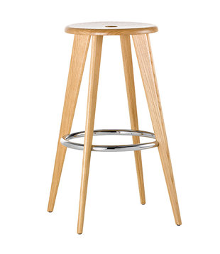 Vitra Tabouret Haut Barkruk naturel eiken H78