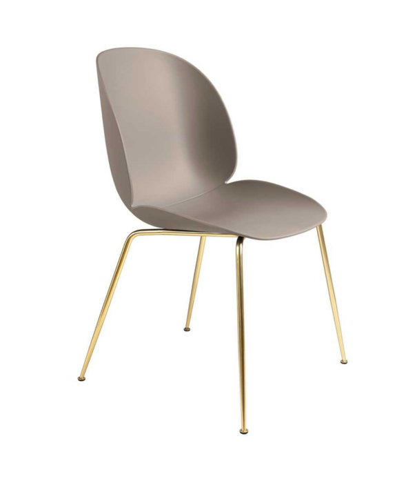 Gubi  Gubi - Beetle dining chair - conic base brass