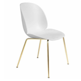 Gubi - Beetle dining chair - conic base brass