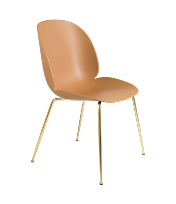 Gubi  Gubi - Beetle dining chair - conic base brass