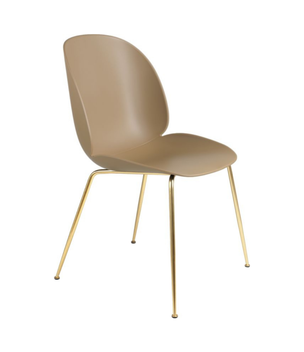 Gubi  Gubi - Beetle dining chair - conic base brass