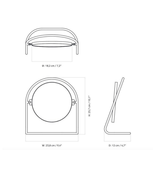Audo Nimbus table mirror