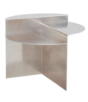 Rivet side - coffee table, aluminium