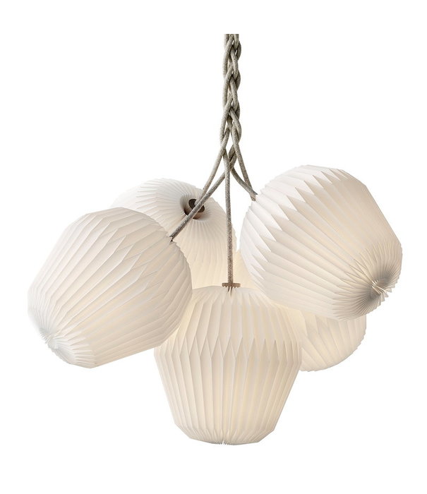 Le klint  Model 130 Bouquet 5 Chandelier, linen cord