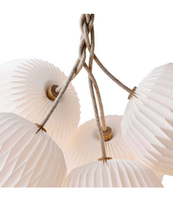 Le klint  Model 130 Bouquet 5 Chandelier, linen cord