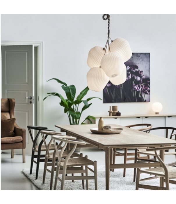 Le klint  Model 130 Bouquet 5 Chandelier, linnen snoer