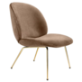 Gubi - Beetle lounge chair velvet 294 - conic base brass