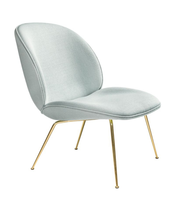 Gubi  Gubi - Beetle lounge chair velvet 294 - conic base brass