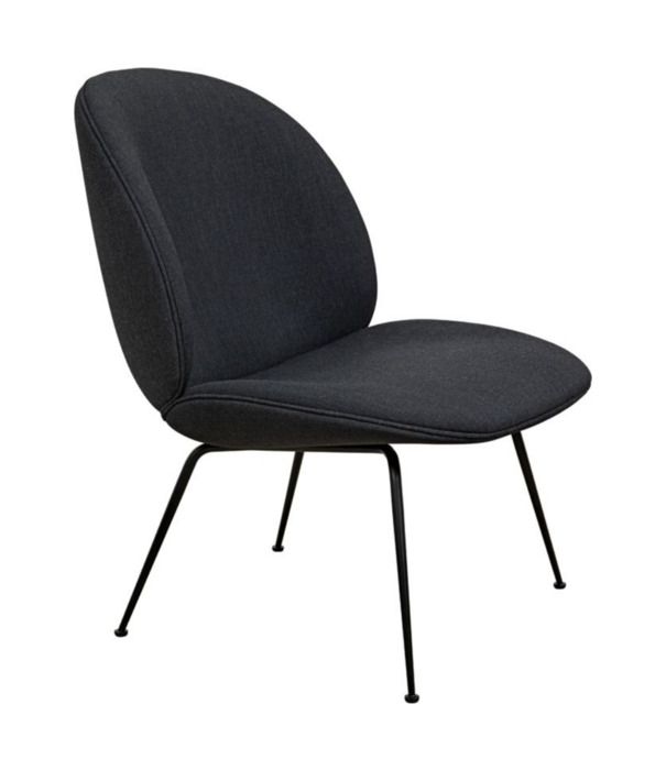 Gubi  Gubi Beetle lounge stoel gestoffeerd,  voet zwart
