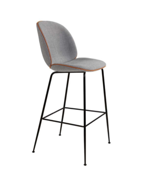 Gubi - Beetle bar chair fully upholstered - conic base H75 cm.