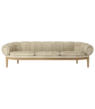 Gubi - Croissant 3-seater Sofa L230