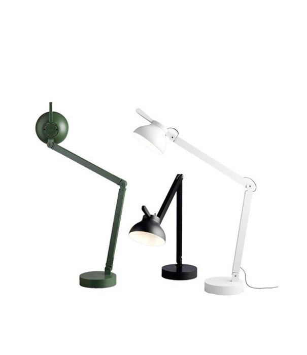 Lampe à poser, PC Task Double Arm W, base-soft, noir, LED, dim, 3100K, 407  lm, L14cm, H42cm - HAY - Luminaires Nedgis