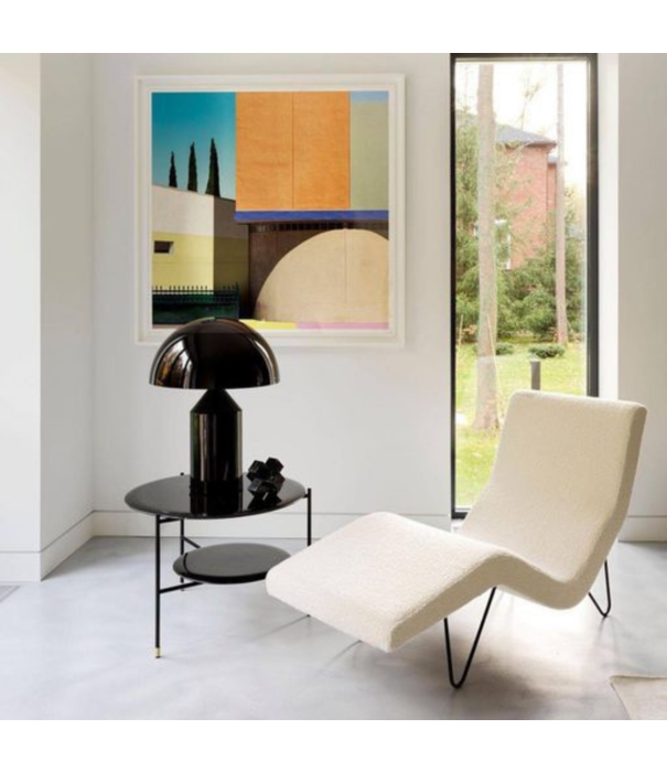 Gubi  Gubi GMG Chaise Longue Karakorum 01, zwart voet