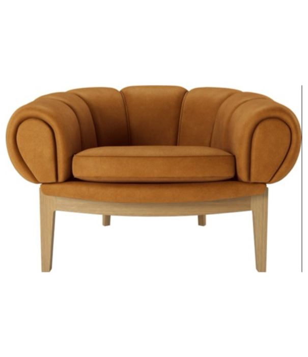 Gubi  Croissant Lounge Chair, wood base