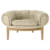 Croissant Lounge Chair, wood base