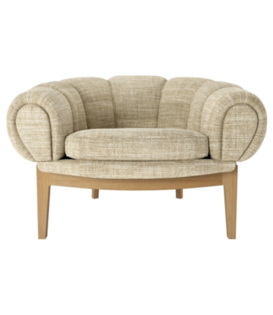 Croissant Lounge Chair, wood base