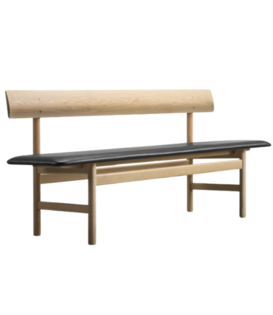 Mogensen 3171 Bench oak, seat leather