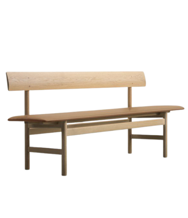 Fredericia  Fredericia - Mogensen 3171 bench oak - leather