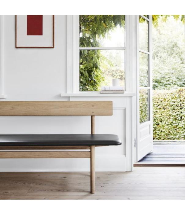 Fredericia  Fredericia - Mogensen 3171 bench oak - leather