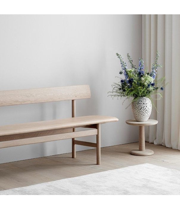 Fredericia  Fredericia - Mogensen 3171 bench oak - leather