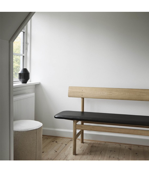 Fredericia  Fredericia - Mogensen 3171 bench oak - leather
