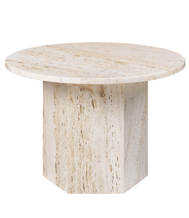 Gubi  Gubi - Epic coffee table round travertine Ø60