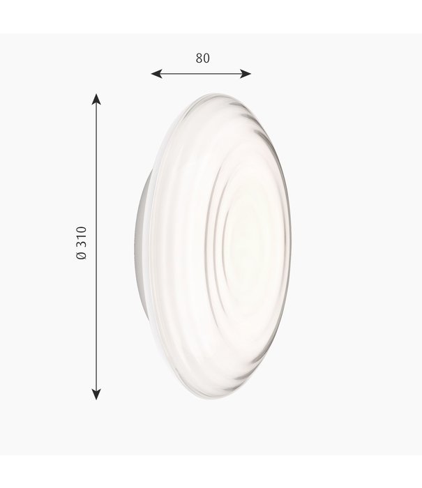 Louis Poulsen  Ripls Wall  - Ceiling Lamp opal