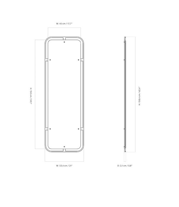 Audo Audo Copenhagen Nimbus Mirror rectangular