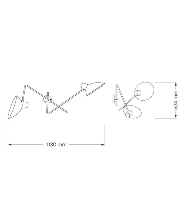 Astep  Astep: VV Cinquanta twin wandlamp