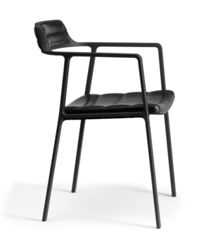 Vipp - 451 dining chair black - black leather upholstery