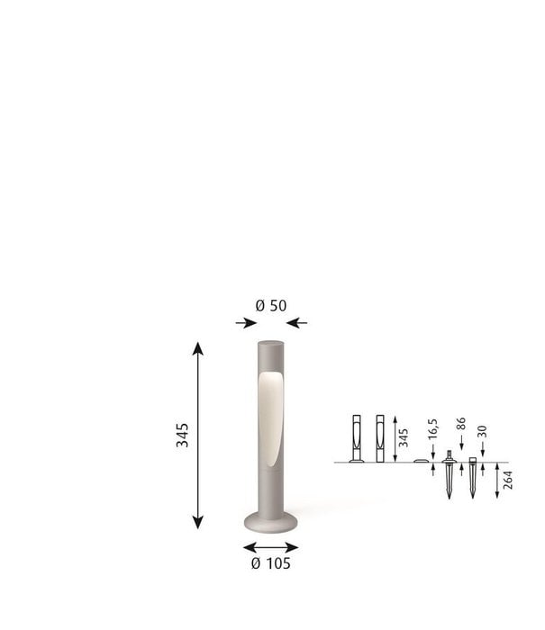Louis Poulsen  Flindt Garden Bollard Lamp