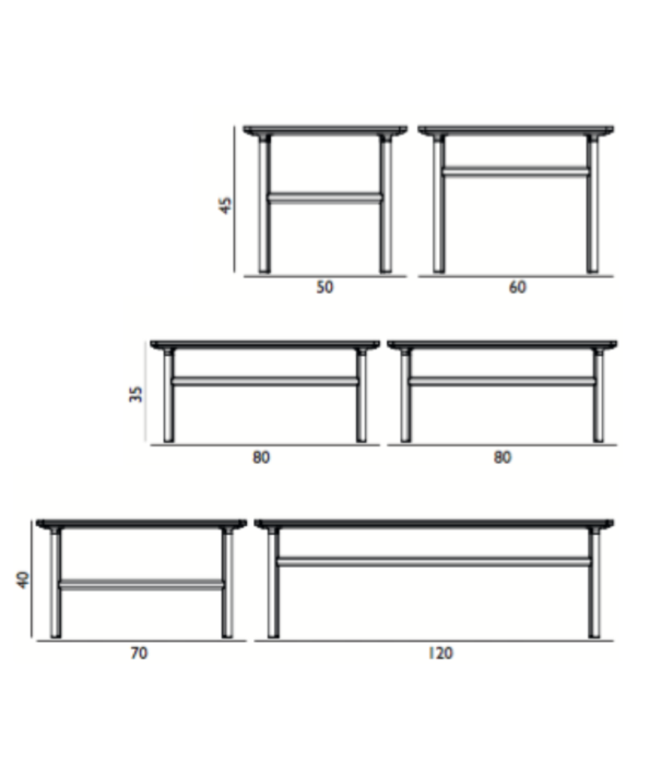 Normann Copenhagen  Normann Copenhagen -Grow salontafel 80 x 80 cm.