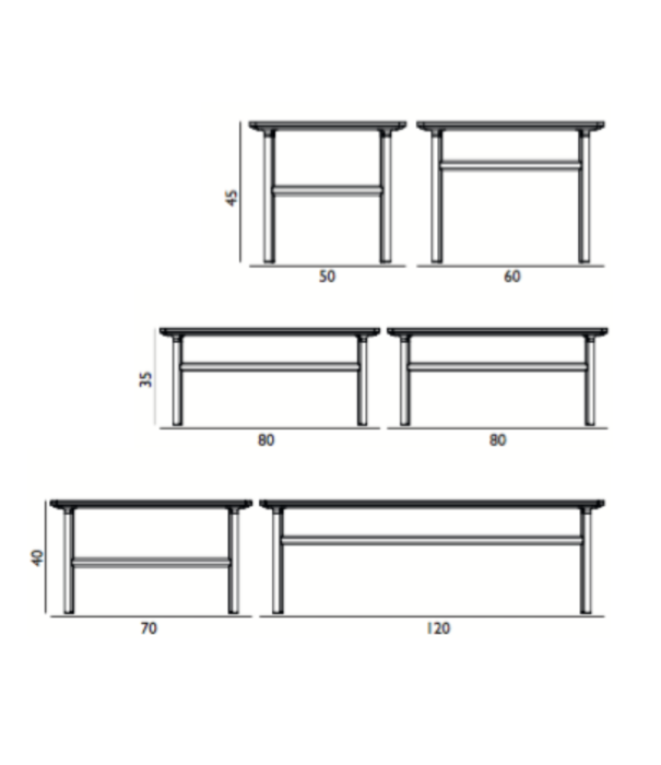 Normann Copenhagen  Normann Copenhagen -Grow salontafel 50 x 60 cm.