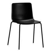 Fredericia - Pato 4 leg chair - black tube base