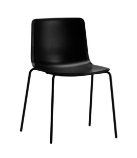 Fredericia - Pato 4 leg chair - black tube base