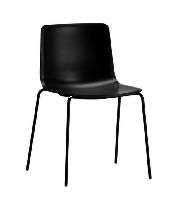Fredericia  Fredericia - Pato 4 leg chair - black tube base