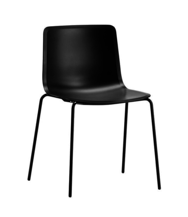 Fredericia  Pato 4 leg stoel - zwart tube poten