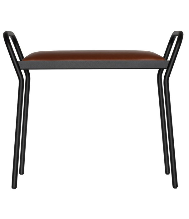 Maze  Maze  Anyone Bench black, black leather 64cm